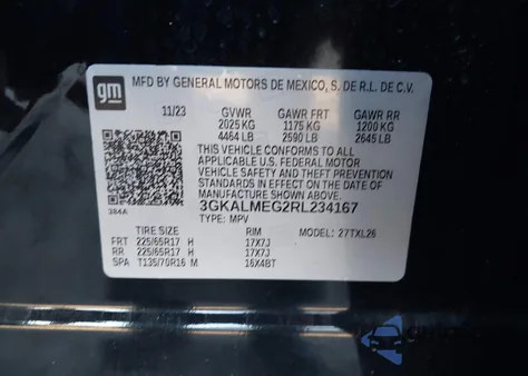 2024 GMC Terrain Fwd Sle из США, поврежденный, VIN 3GKALMEG2RL234167